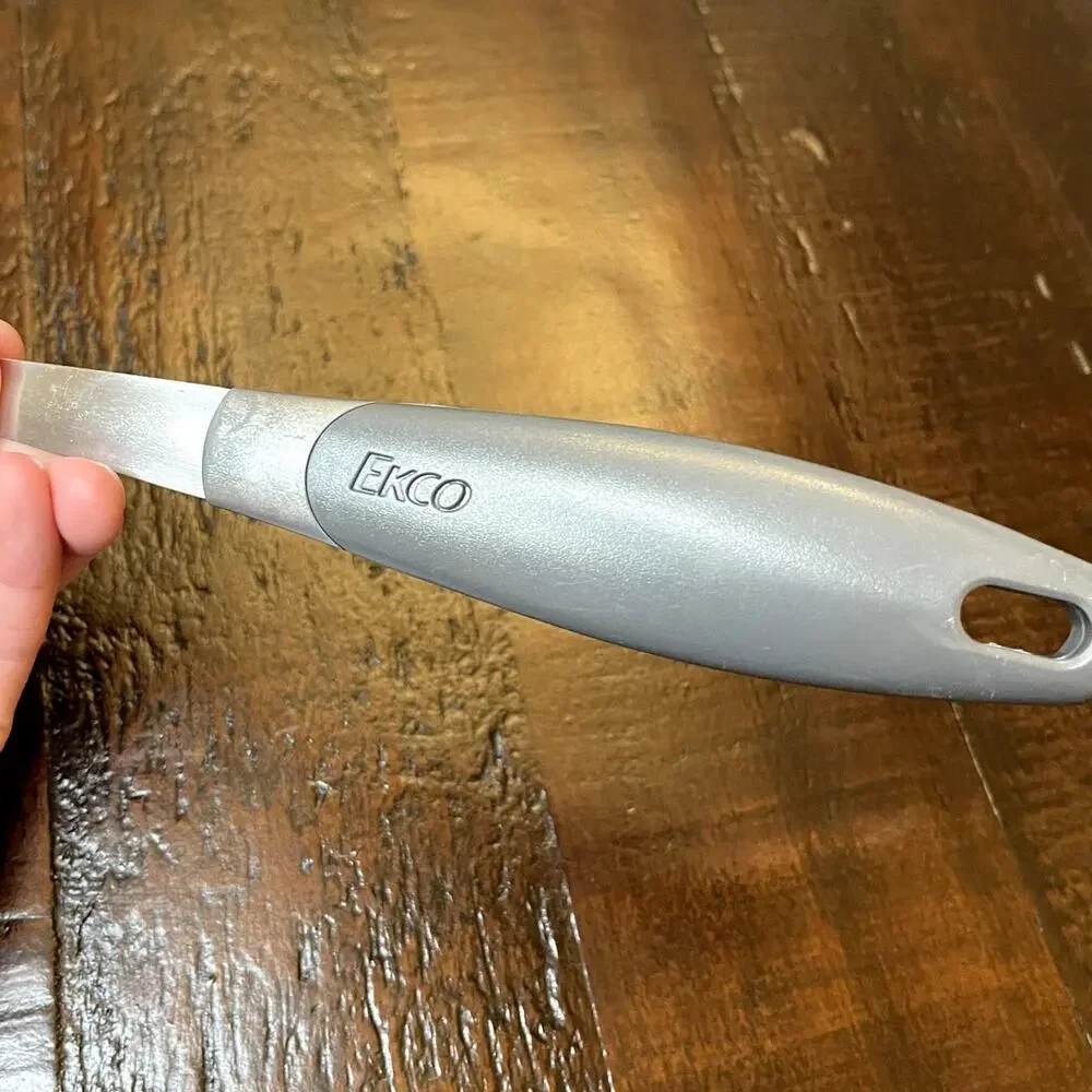 Vintage EKCO Nylon Serrated Pie Cake Server Slicer Gray Stainless Steel